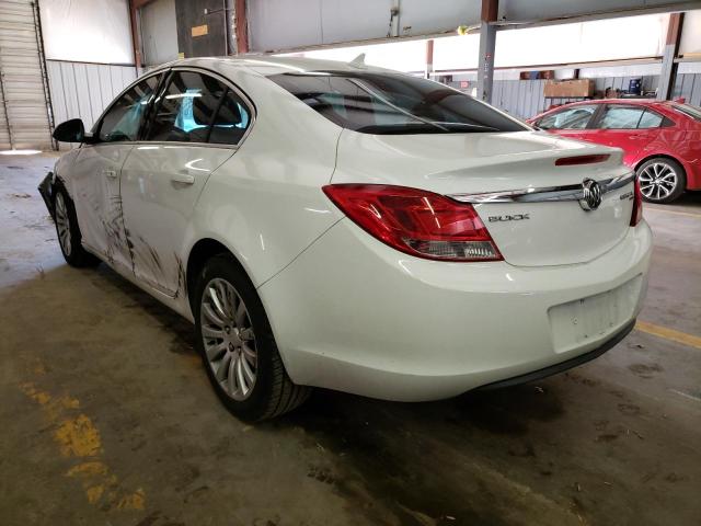 W04GP5EC9B1004291 - 2011 BUICK REGAL CXL WHITE photo 3