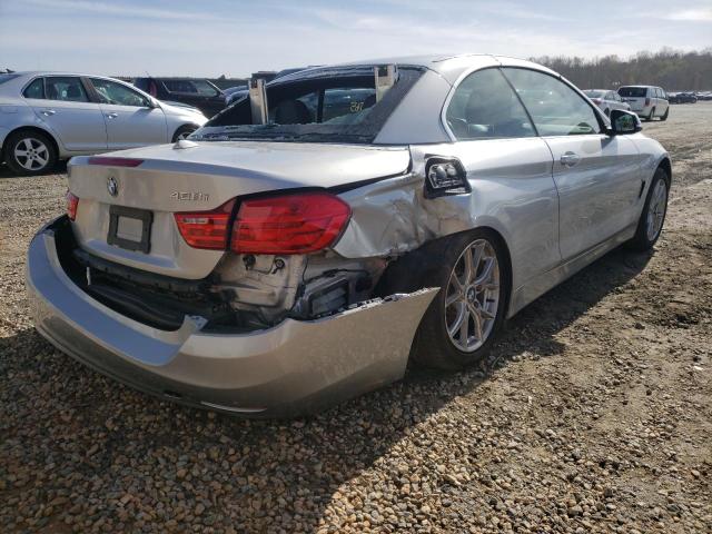 WBA3V5C56FP751507 - 2015 BMW 428 SILVER photo 4