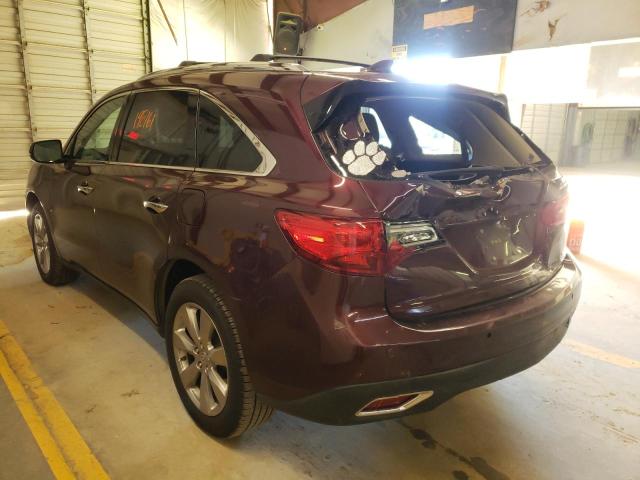 5FRYD4H84EB046964 - 2014 ACURA MDX ADVANC BURGUNDY photo 3