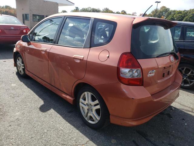 JHMGD38677S001978 - 2007 HONDA FIT S ORANGE photo 3