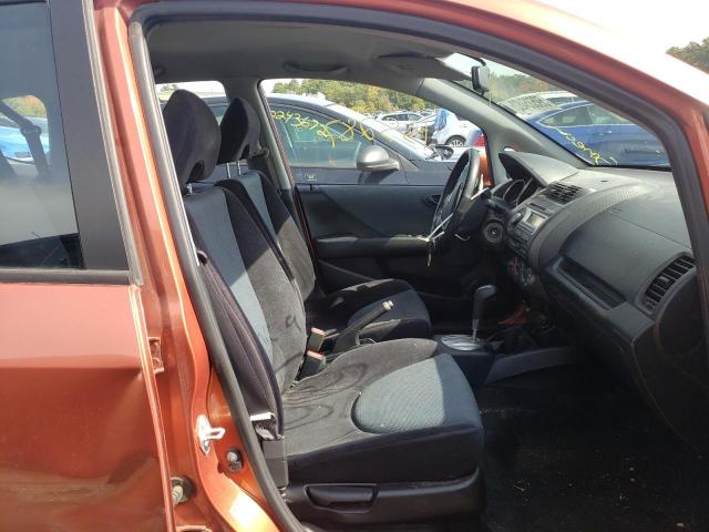 JHMGD38677S001978 - 2007 HONDA FIT S ORANGE photo 5