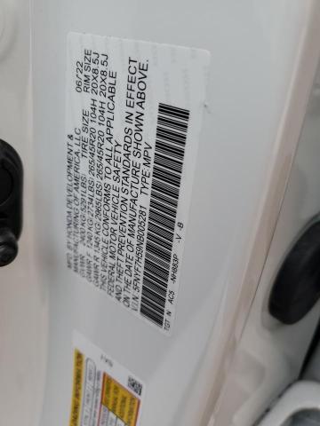 5FNYF7H59NB005281 - 2022 HONDA PASSPORT E 白色 照片 13