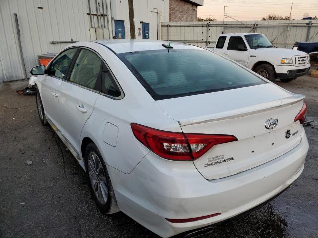 5NPE34AF2HH511182 - 2017 HYUNDAI SONATA SPO WHITE photo 3