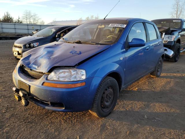 KL1TD66628B257538 - 2008 CHEVROLET AVEO BASE BLUE photo 2