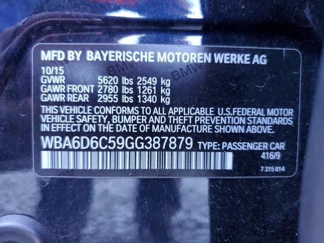 WBA6D6C59GG387879 - 2016 BMW ALPINA B6 BLACK photo 12