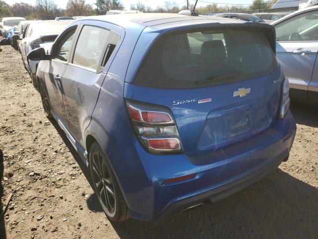 1G1JF6SB4H4119025 - 2017 CHEVROLET SONIC PREM BLUE photo 3