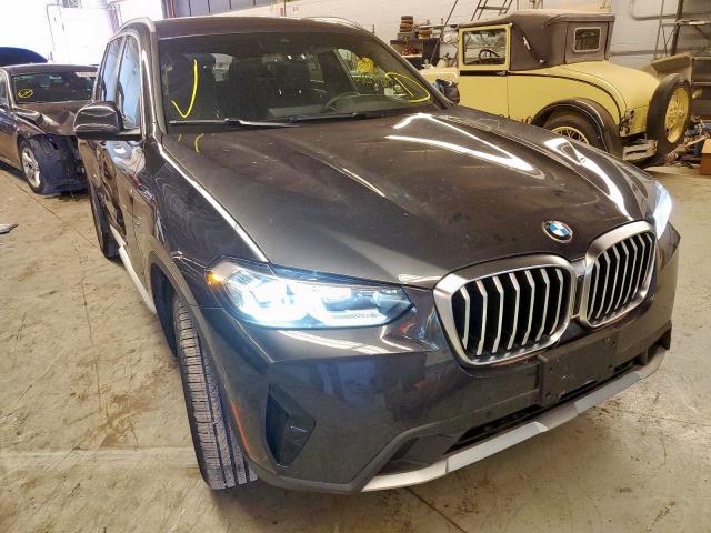 5UX53DP06N9J43112 - 2022 BMW X3 XDRIVE3 BLACK photo 1