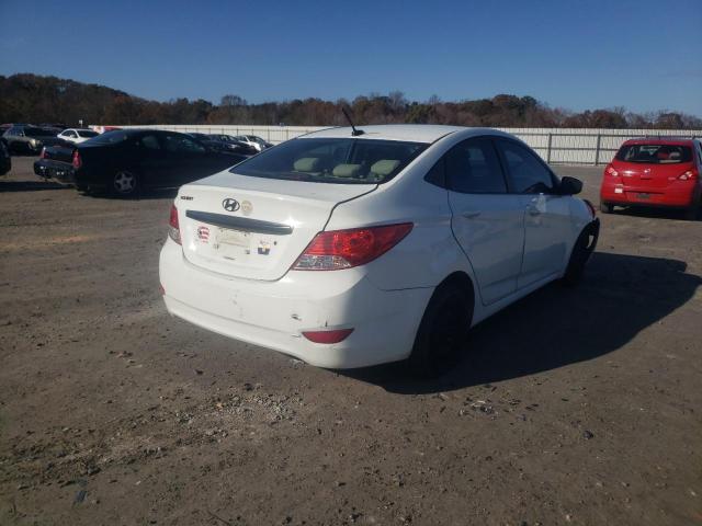 KMHCT4AE7EU612391 - 2014 HYUNDAI ACCENT GLS WHITE photo 4