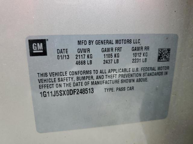 1G11J5SX0DF248513 - 2013 CHEVROLET MALIBU LTZ ოქროსფერი ფოტო 10