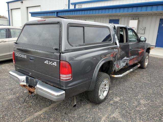 1B7HG48N52S605533 - 2002 DODGE DAKOTA QUA GRAY photo 4