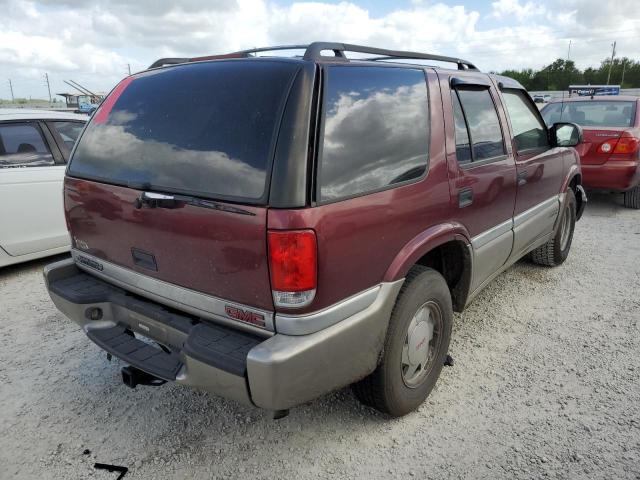 1GKCS13W712168404 - 2001 GMC JIMMY BURGUNDY photo 4