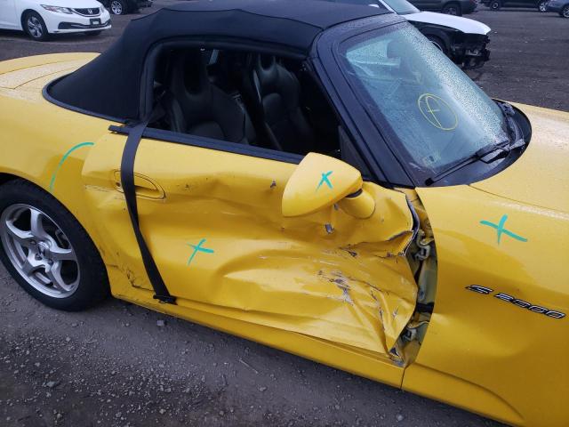 JHMAP11401T008198 - 2001 HONDA S2000 YELLOW photo 9