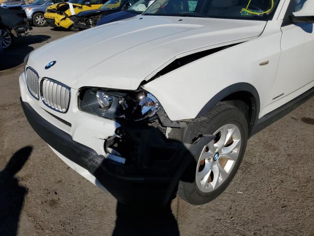 WBXPC9C49AWJ35598 - 2010 BMW X3 XDRIVE3 WHITE photo 9