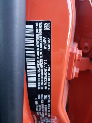 ZACCJBAW6GPE17913 - 2016 JEEP RENEGADE S ORANGE photo 10