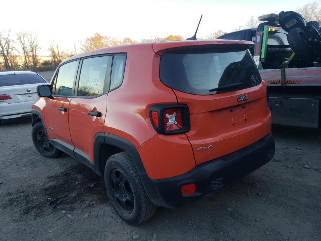 ZACCJBAW6GPE17913 - 2016 JEEP RENEGADE S ORANGE photo 3