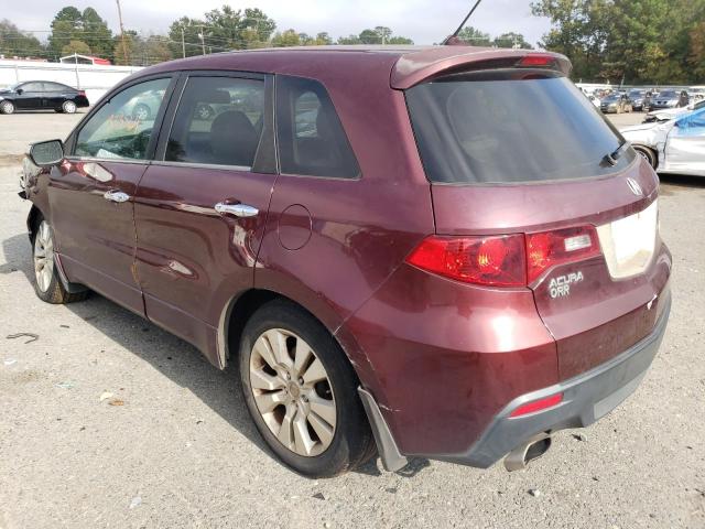 5J8TB2H21AA003351 - 2010 ACURA RDX RED photo 3