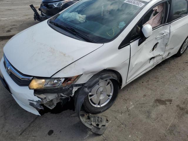 2HGFB2F63CH517483 - 2012 HONDA CIVIC HF WHITE photo 9