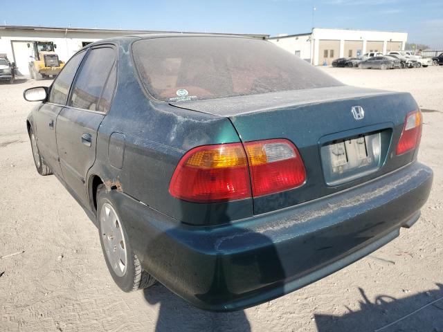 2HGEJ6615XH529327 - 1999 HONDA CIVIC BASE TEAL photo 3