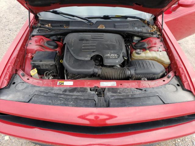 2C3CDYAGXDH515783 - 2013 DODGE CHALLENGER RED photo 11