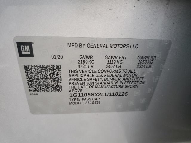 1G1105S32LU110126 - 2020 CHEVROLET IMPALA PRE 银色 照片 13