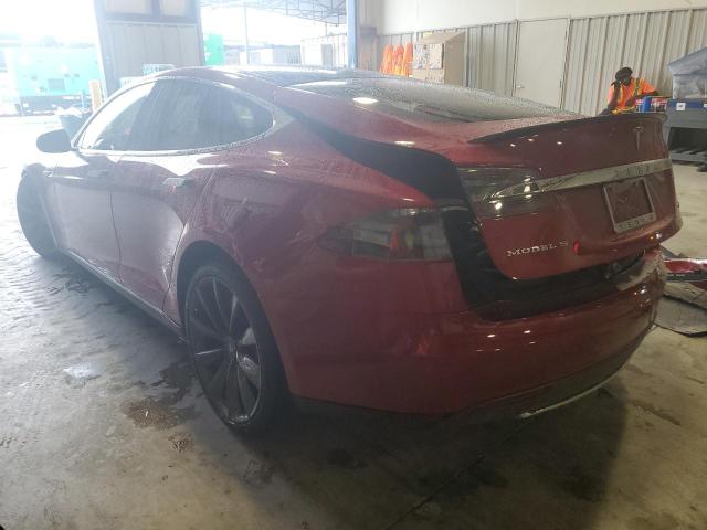 5YJSA1H28FFP74363 - 2015 TESLA MODEL S 85 RED photo 3