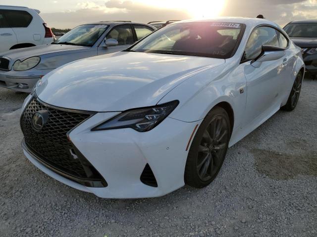 JTHHZ5BC8K5020806 - 2019 LEXUS RC 350 WHITE photo 2