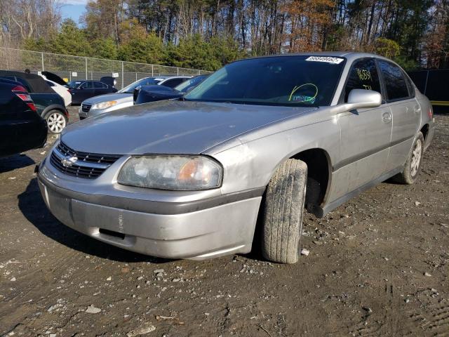 2G1WF52E259196673 - 2005 CHEVROLET IMPALA SILVER photo 2