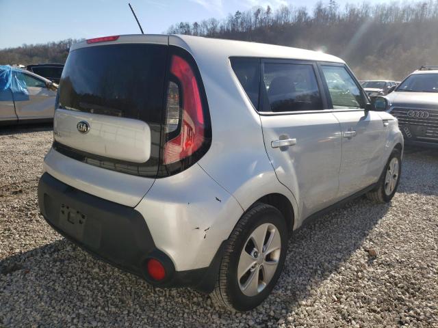 KNDJN2A20E7718163 - 2014 KIA SOUL SILVER photo 4