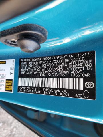 JTDKARFP9H3058195 - 2017 TOYOTA PRIUS PRIM 蓝色 照片 13