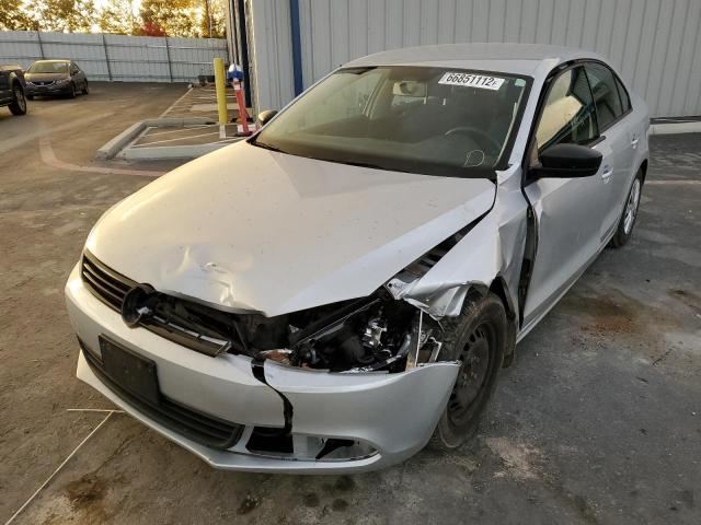 3VW2K7AJ6EM427316 - 2014 VOLKSWAGEN JETTA BASE SILVER photo 2