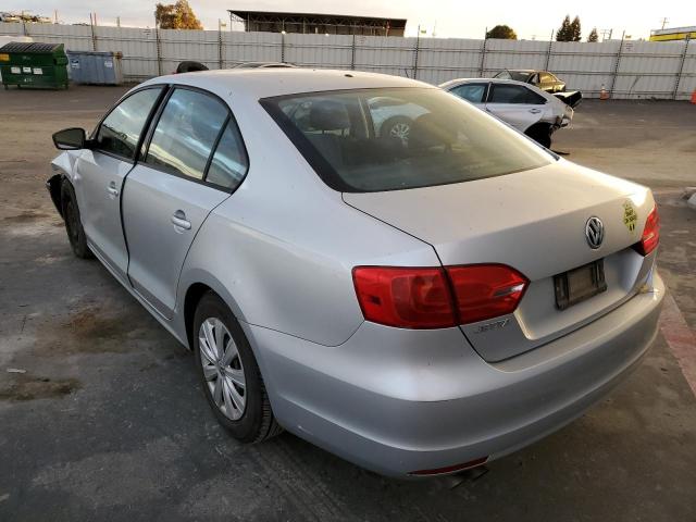 3VW2K7AJ6EM427316 - 2014 VOLKSWAGEN JETTA BASE SILVER photo 3