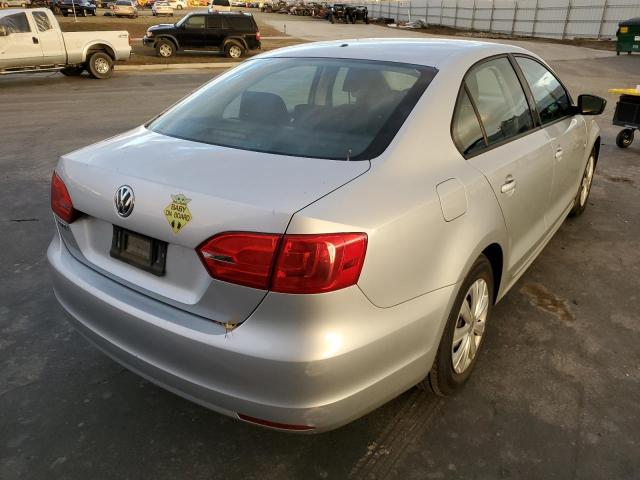 3VW2K7AJ6EM427316 - 2014 VOLKSWAGEN JETTA BASE SILVER photo 4