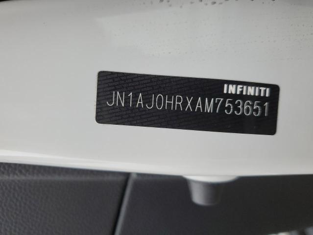 JN1AJ0HRXAM753651 - 2010 INFINITI EX35 BASE WHITE photo 10