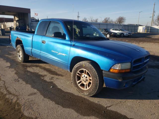 1B7GL22X71S267105 - 2001 DODGE DAKOTA BLUE photo 4