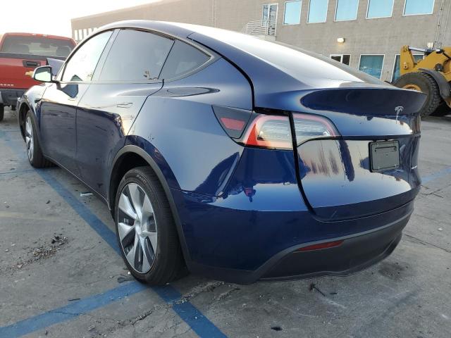 5YJYGAEE1MF116131 - 2021 TESLA MODEL Y BLUE photo 3