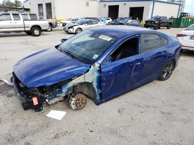 3KPF34ADXLE239562 - 2020 KIA FORTE GT L BLUE photo 1