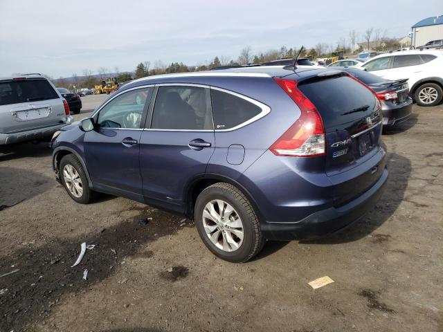 5J6RM4H73CL052949 - 2012 HONDA CR-V EXL BLUE photo 2