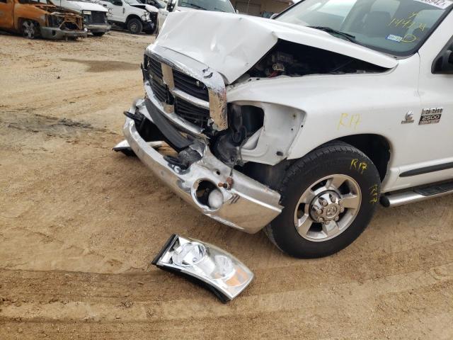 3D7KR28C17G731914 - 2007 DODGE RAM 2500 S WHITE photo 9