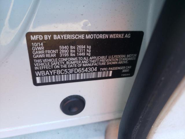 WBAYF8C53FD654304 - 2015 BMW 750 LXI WHITE photo 10