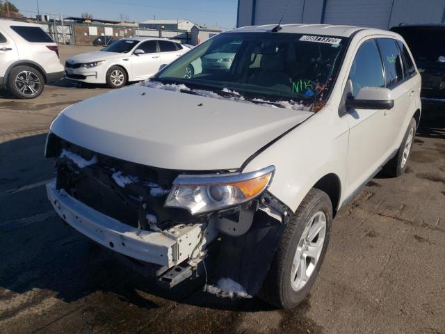 2FMDK4JCXDBA75025 - 2013 FORD EDGE SEL WHITE photo 2