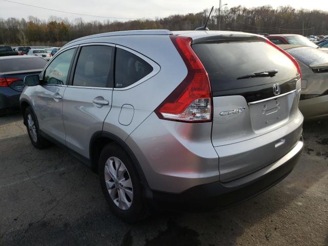 2HKRM4H78CH612250 - 2012 HONDA CR-V EXL SILVER photo 3