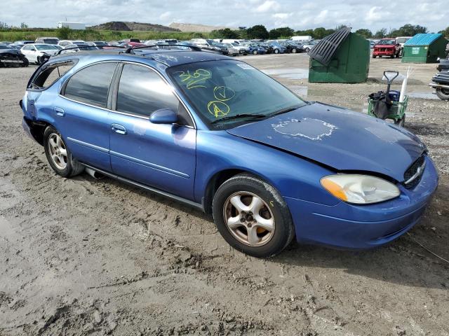 1FAHP58U82A213249 - 2002 FORD TAURUS BLUE photo 4