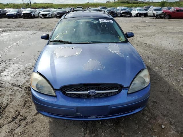 1FAHP58U82A213249 - 2002 FORD TAURUS BLUE photo 5