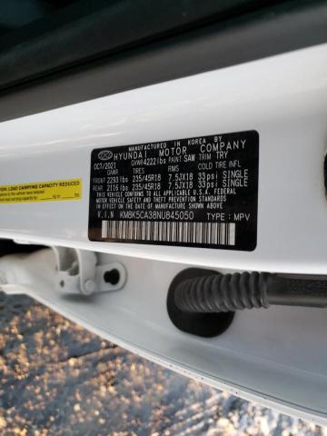 KM8K5CA38NU845050 - 2022 HYUNDAI KONA LIMIT WHITE photo 10