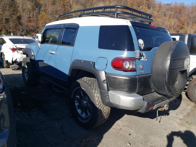 JTEBU4BF4CK134438 - 2012 TOYOTA FJ CRUISER BLUE photo 3