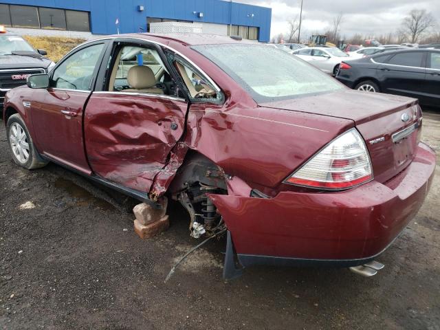 1FAHP25W78G183493 - 2008 FORD TAURUS LIM MAROON photo 2