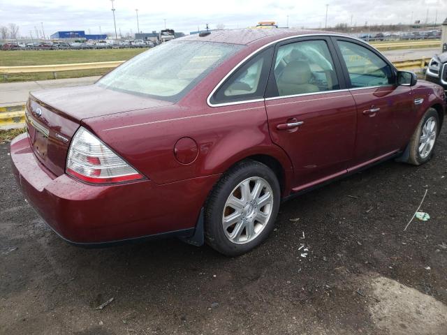 1FAHP25W78G183493 - 2008 FORD TAURUS LIM MAROON photo 3