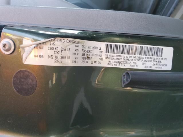 1J8GR48K37C656275 - 2007 JEEP GRAND CHER 绿色 照片 10