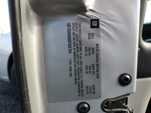 1G1ZU53806F302154 - 2006 CHEVROLET MALIBU LTZ ვერცხლისფერი ფოტო 12