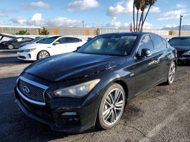 JN1AV7AR8EM700721 - 2014 INFINITI Q50 HYBRID BLACK photo 2